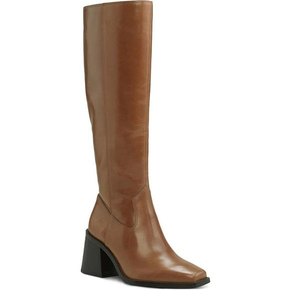 Vince Camuto Shoes - Vince Camuto Womens Sangeti Brown Leather Dressy Knee-High Boots Shoes NWT